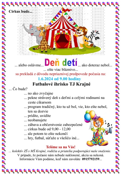 Pozvánka na Deň detí 2024