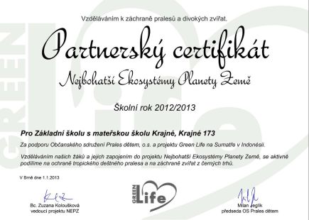 Partnerský certifikát