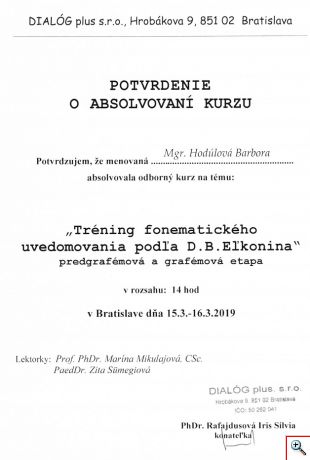 Osvedcenie o absolvovaní