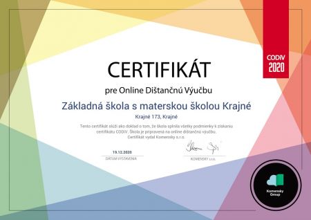 certifikat skola covid